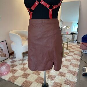 Abercrombie vegan leather skirt